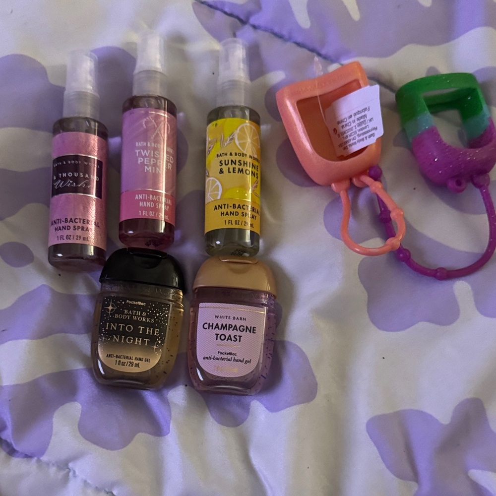 Bath & Body Works Pink and Yellow Hand Sanitizer Set 5 pieces